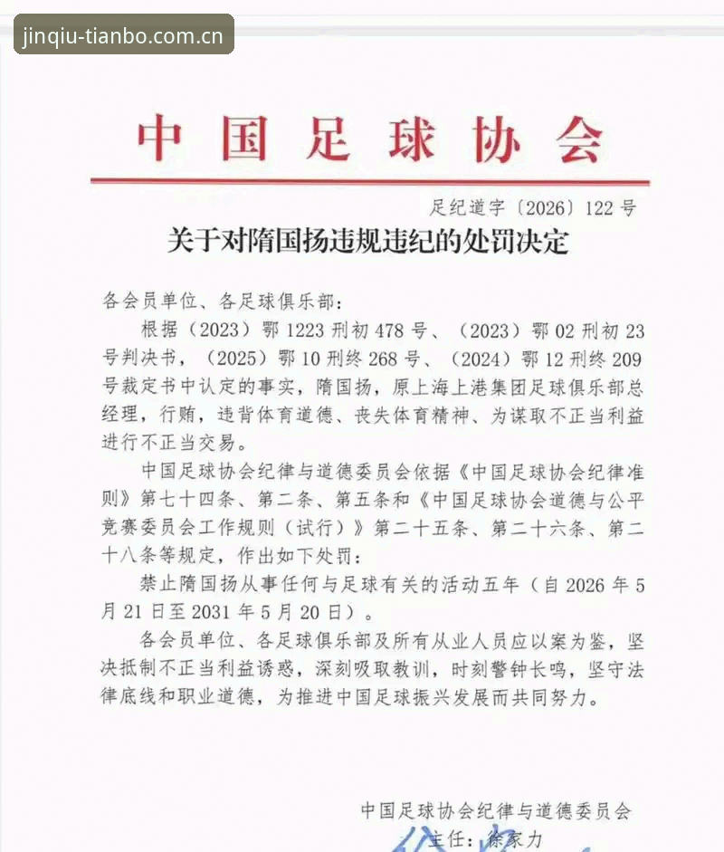 天博体育app下载 中国足协第三批禁足名单详解:65人受罚背后的足球生态反思